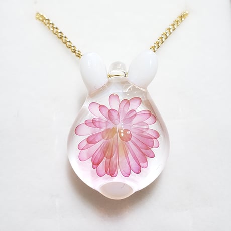 【春限定】桜うさぎのペンダント-454
