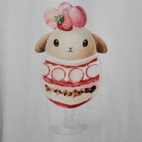 オーガニックコットンTシャツ（うさパルフェ）