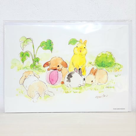 A4ミニポスター 「うさぎしまコラボ」