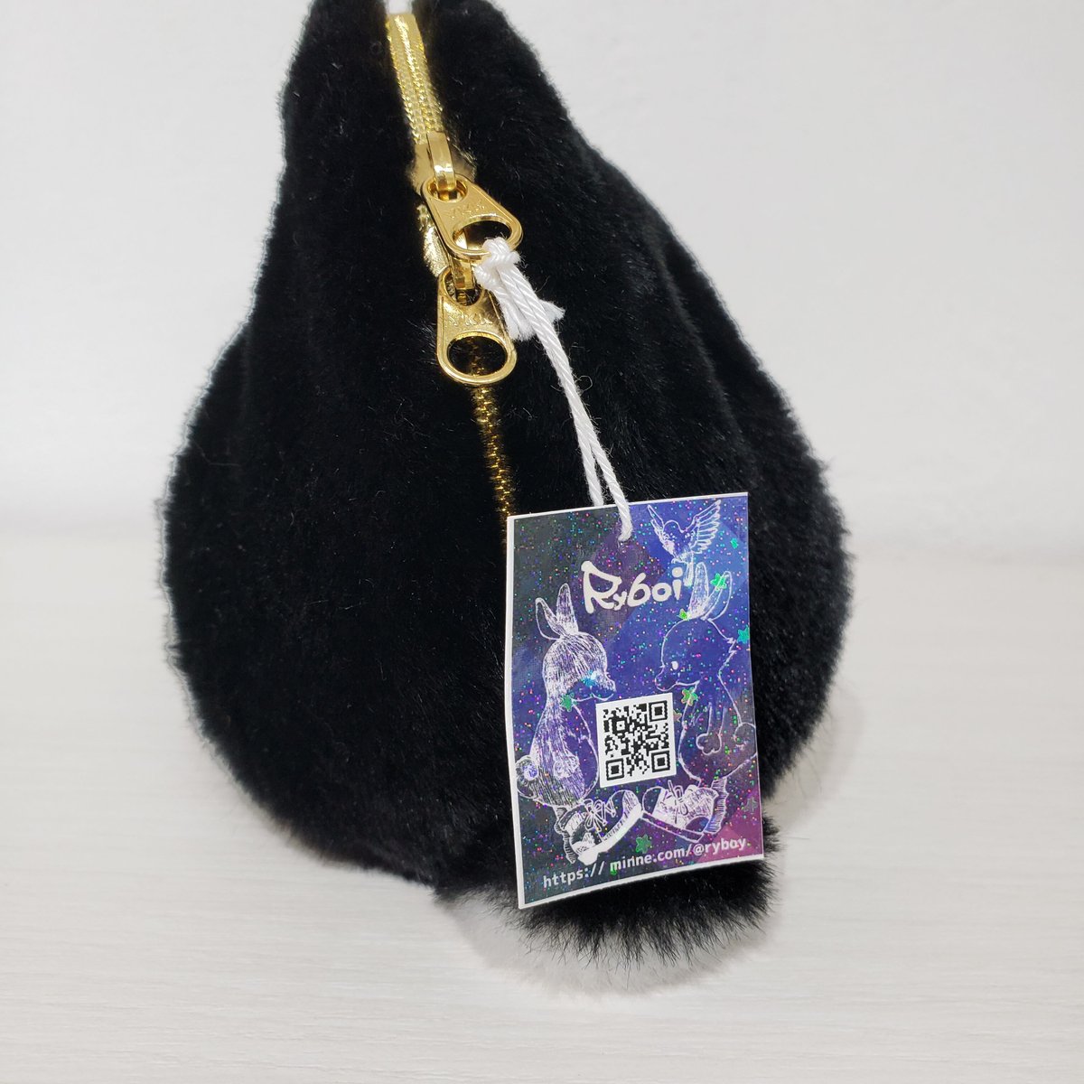 ふわふわのポーチさん ロップイヤー ブラックオター | rabbica