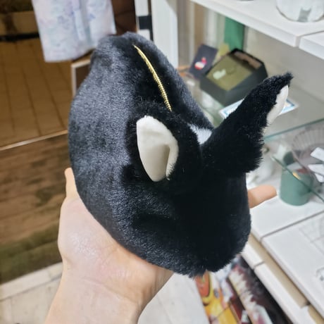 ふわふわのポーチさん ブラックシルバーマーチン