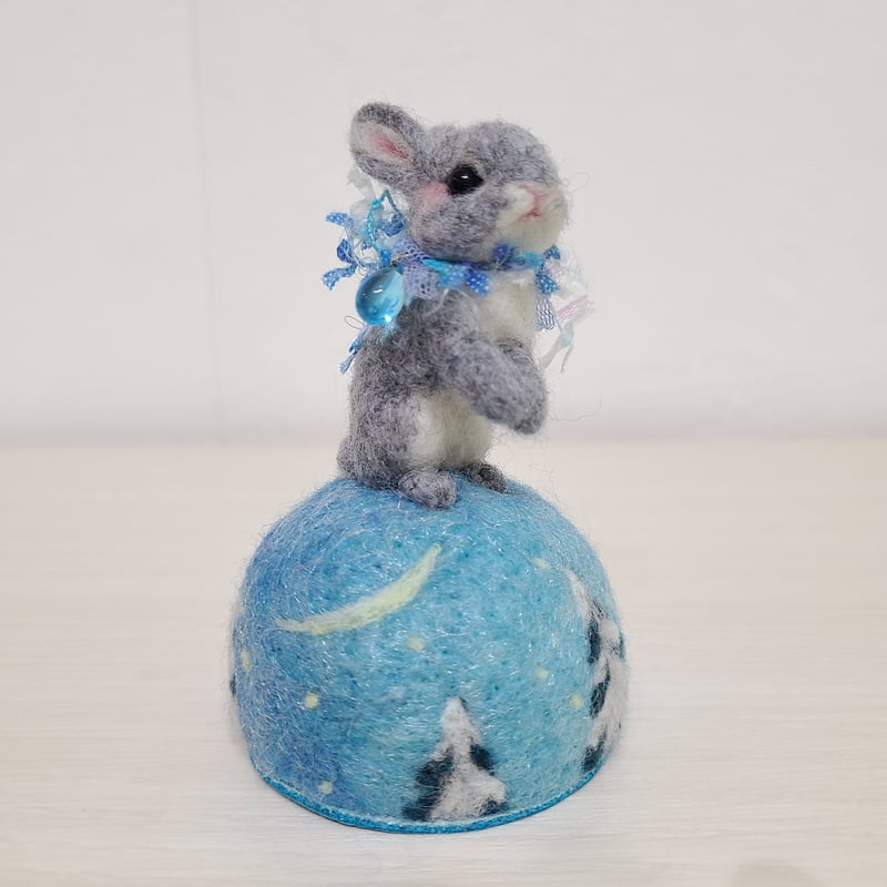 yukiemon 3L シァンデリプルオーバー うさぎ ねこりす刺繍 ニット