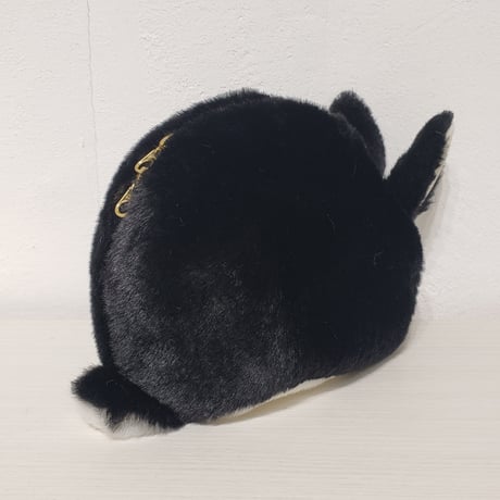 ふわふわのポーチさん ブラックシルバーマーチン