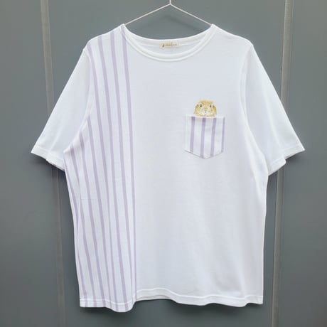 ポケットからロップちゃんストライプトップス