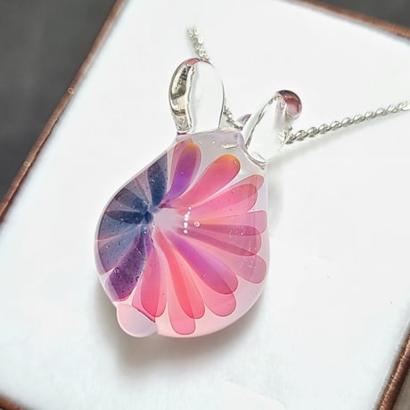 紫陽花うさぎのペンダント-795
