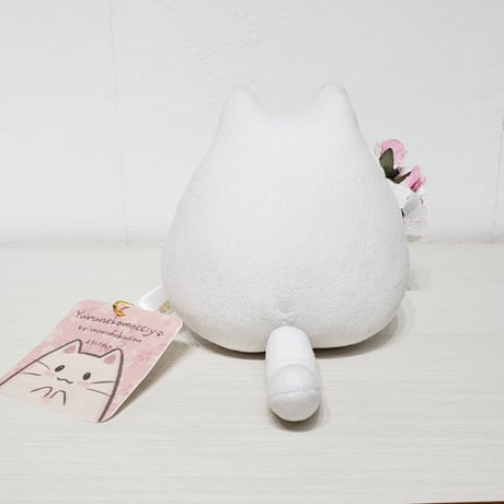 ねこもっちー（花束どうぞ 白）