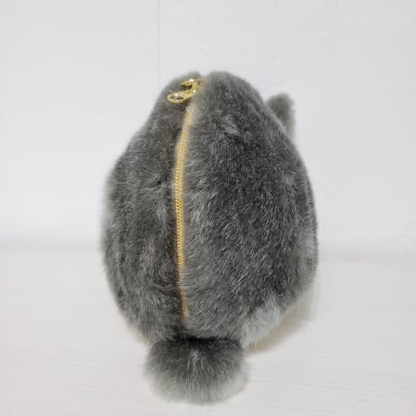 ふわふわのポーチさん 薄ブルーオター