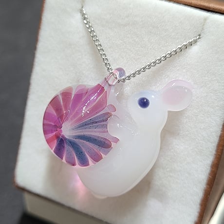うさぎと紫陽花のペンダント-799