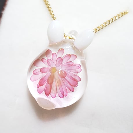 【春限定】桜うさぎのペンダント-454