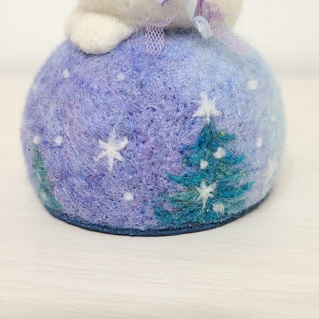 ［羊毛針刺し］ ウサギ(星飾り)
