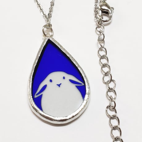 ステンドグラス製ネックレス blue or red