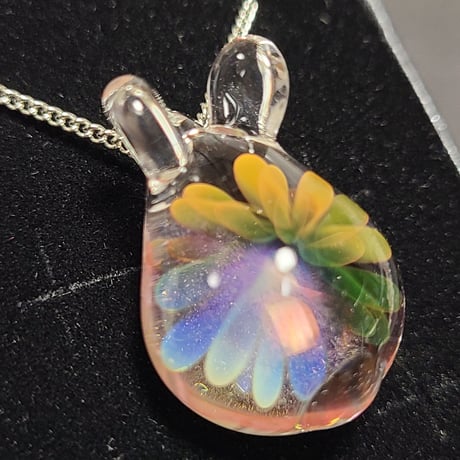 虹の花うさぎのペンダント-761