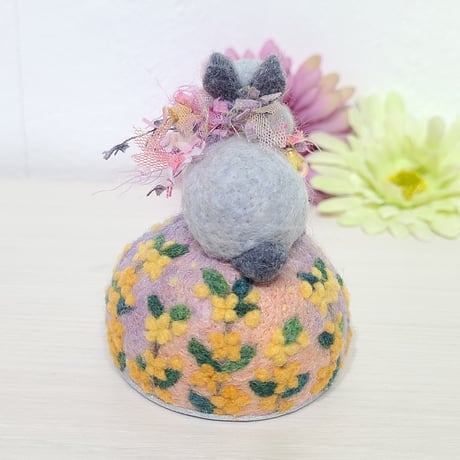 ［羊毛針刺し］ウサギ(夜ふかし金木犀)