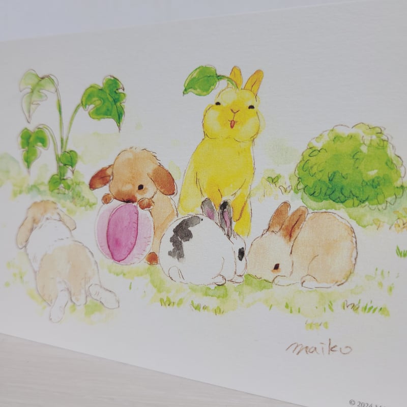うさぎしまコラボ【ポストカード】 | rabbica ONLINE STORE