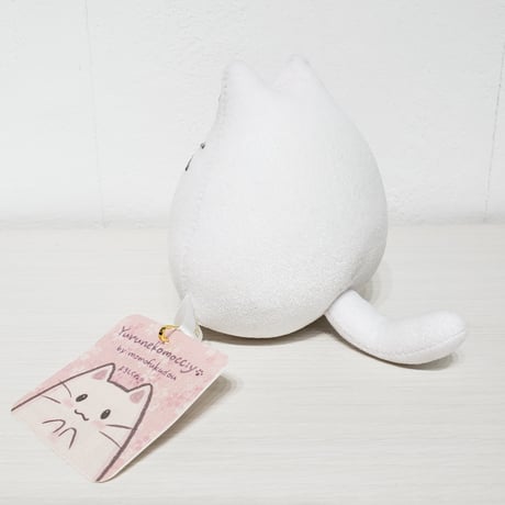 ねこもっちー（花束どうぞ 白）