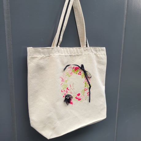 トートバックリボンリース(pink)