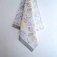 「のはらのうさぎ」ハンカチ‐grey-