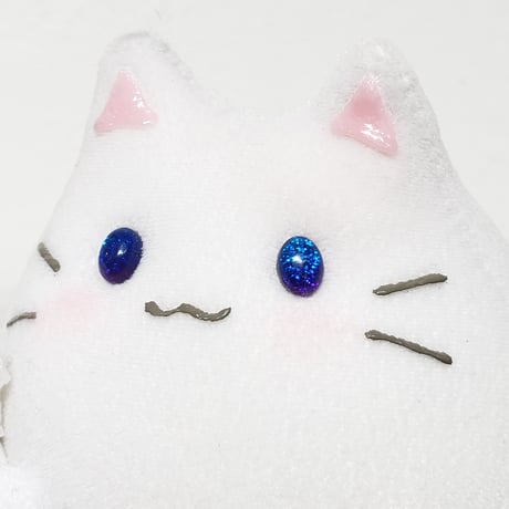 ねこもっちー（花束どうぞ 白）