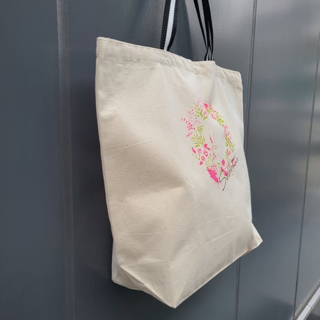 「うさぎとリース」マルシェバッグ