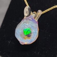水面うさぎのペンダント(オパール入り)-