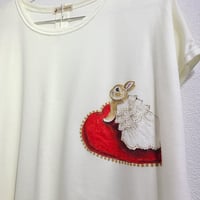 ウェディングハートうさぎさんのトップス