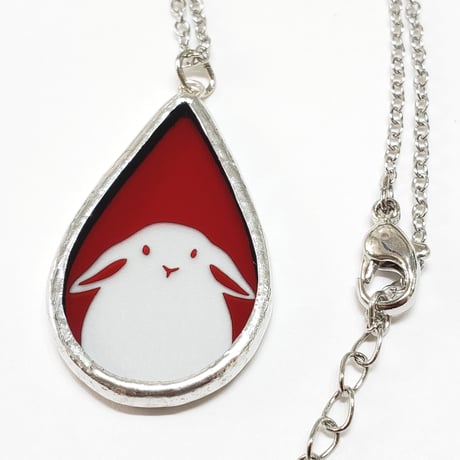 ステンドグラス製ネックレス blue or red