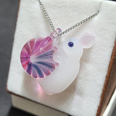 うさぎと紫陽花のペンダント-799