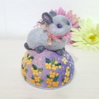 ［羊毛針刺し］ウサギ(夜ふかし金木犀)