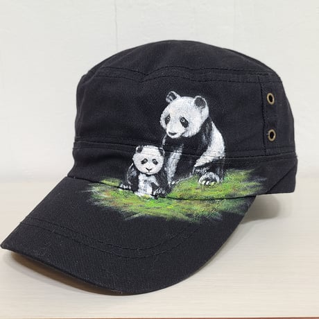 パンダの親子帽子