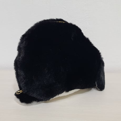 ふわふわのポーチさん ロップイヤー ブラックシルバーマーチン