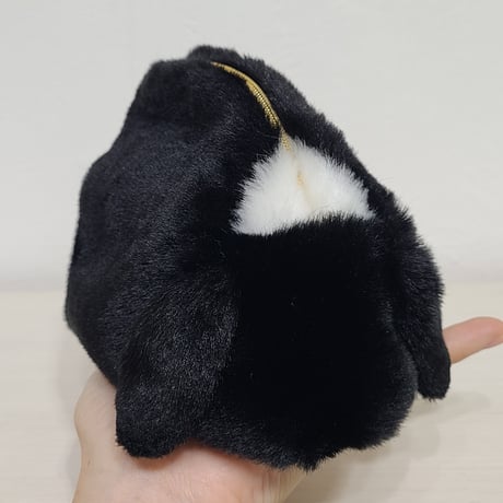 ふわふわのポーチさん ロップイヤー ブラックシルバーマーチン