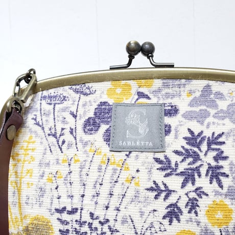 「のはらのうさぎ」がまぐちショルダーバッグ‐grey‐