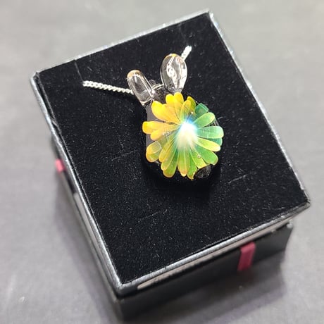 虹の花うさぎのペンダント-808