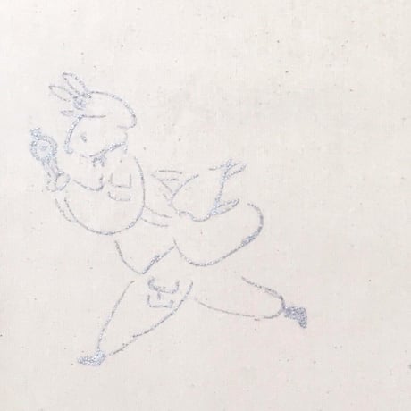 rabbica限定　トートバック 「うさぎさん、待って。」  シルバー