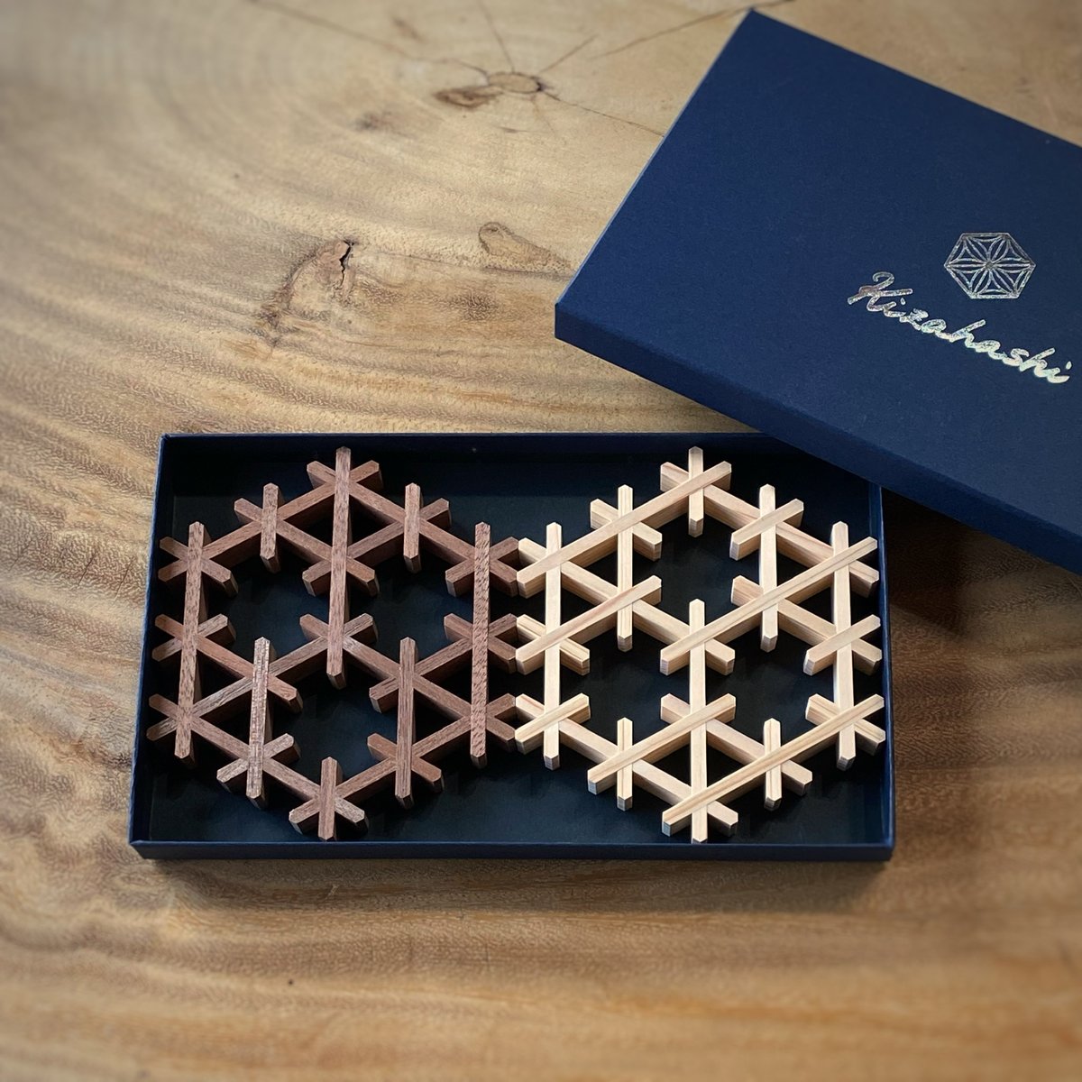 組手コースター 手作りキット ヒノキ | 組手幸房 階 〜KUDE
