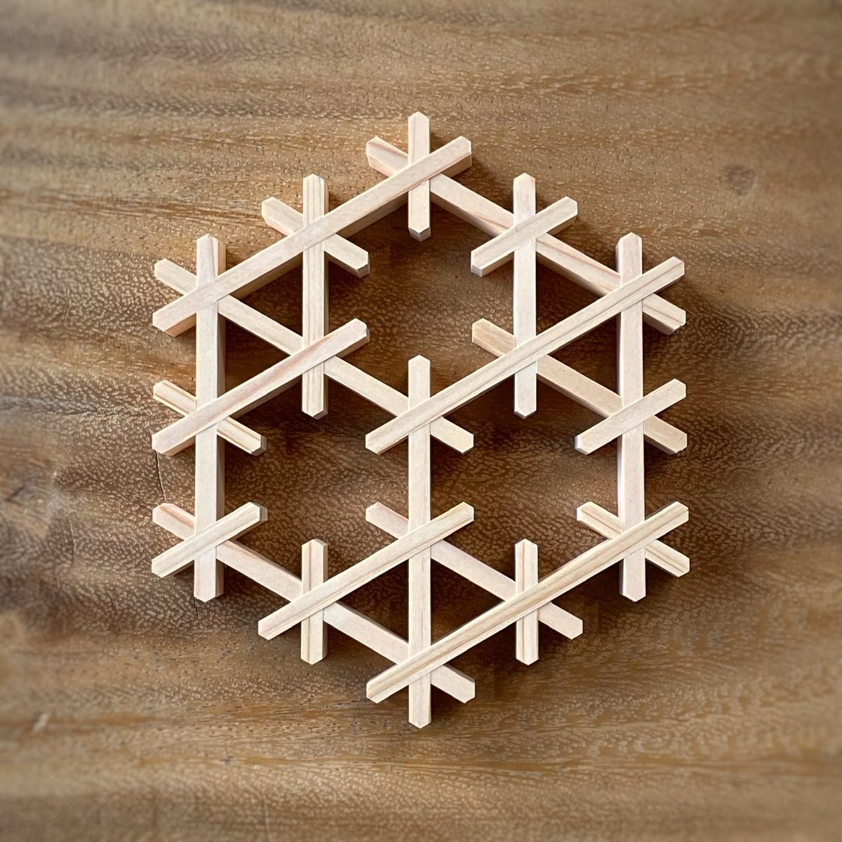 組手コースター 手作りキット ヒノキ | 組手幸房 階 〜KUDE