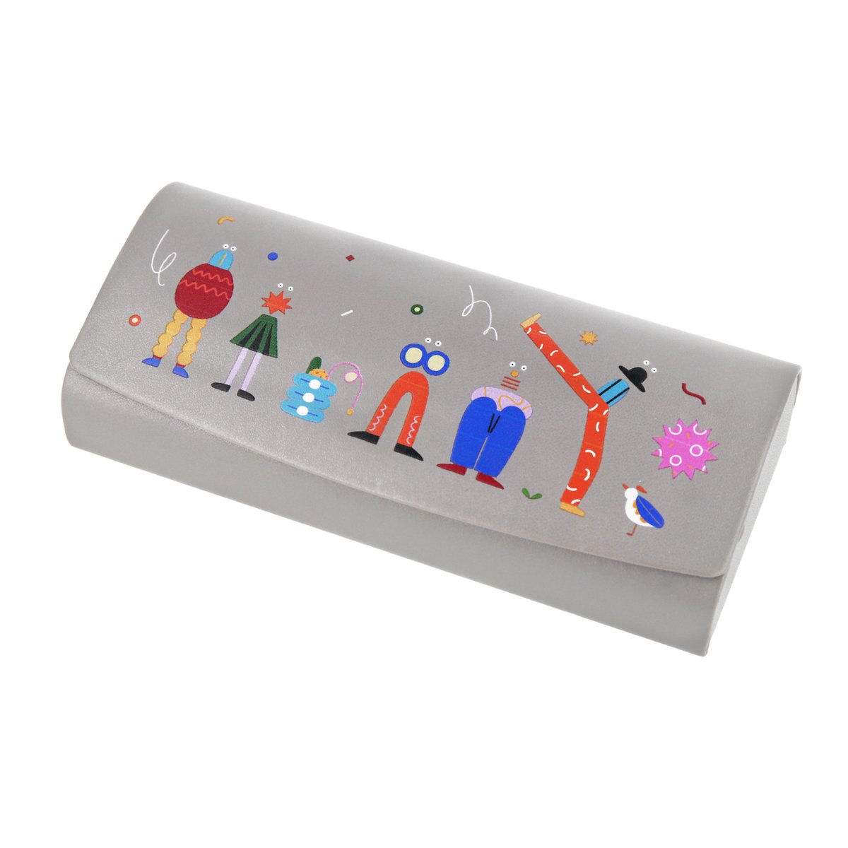 omodok オリジナル メガネケース（マグネットタイプ）シルバー