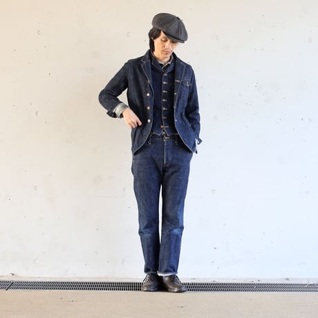 (Order)Classic workers 4-button JKT　13oz selvedge denim