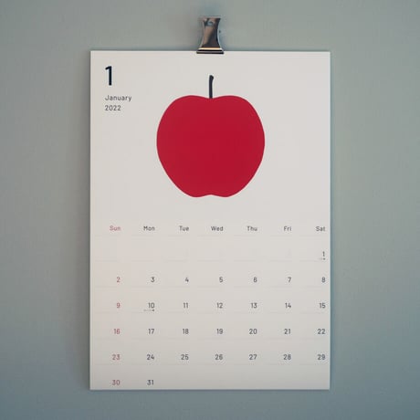 壁掛けカレンダー2022『不朽の果物』A3サイズ