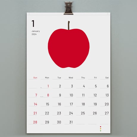 壁掛けカレンダー2024『不朽の果物』A3＋サイズ