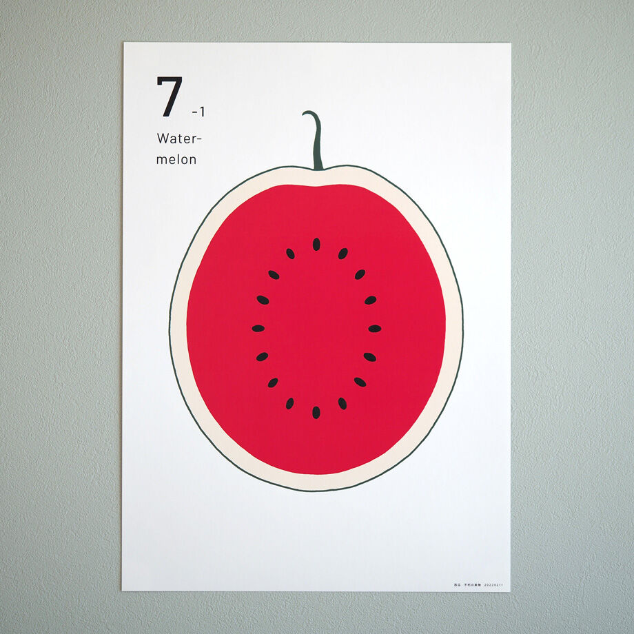 アートポスター『不朽の果物 07-01 西瓜（Watermelon／すいか）』A3