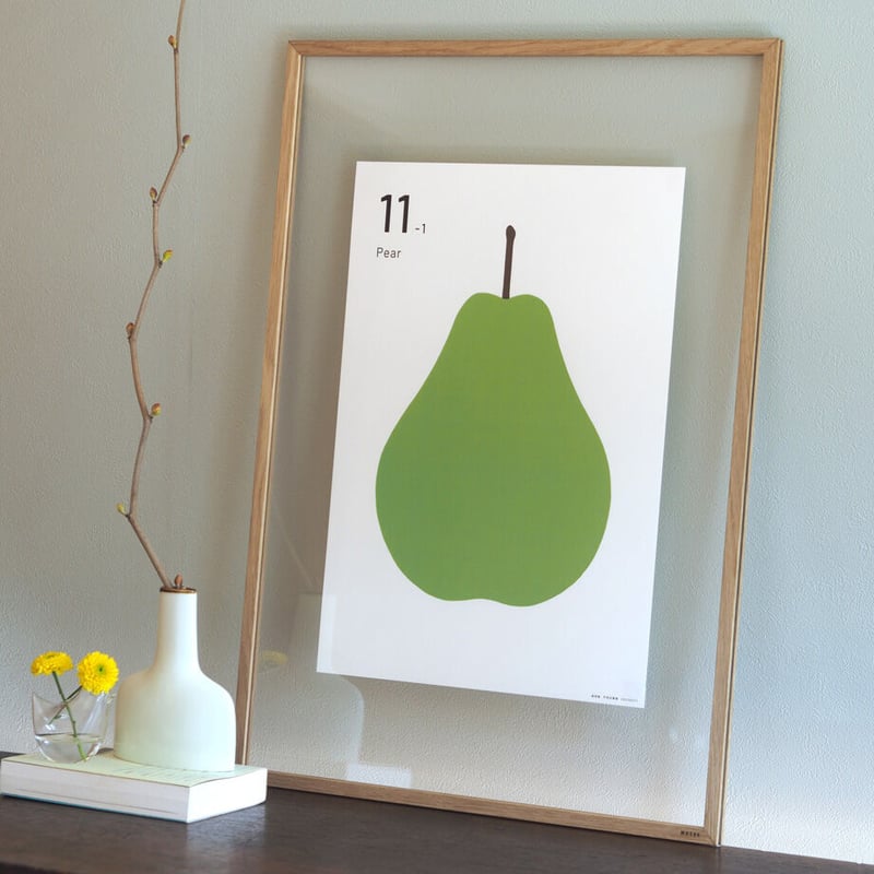 アートポスター『不朽の果物 11-01 西洋梨（Pear／せいようなし）』A3