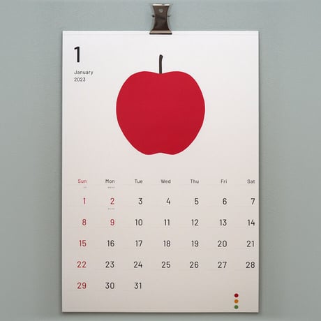 壁掛けカレンダー2023『不朽の果物』A3＋サイズ