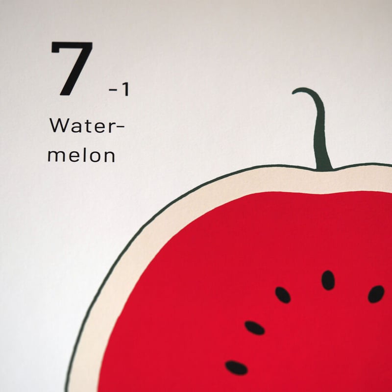 アートポスター『不朽の果物 07-01 西瓜（Watermelon／すいか）』A3