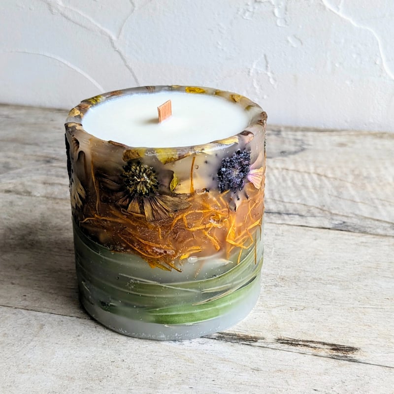 Flower candle （オステオスペルマム、マリーゴールド） | uki_apothe