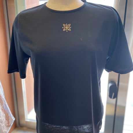 T/CラインストーンクールネックTシャツ/Cee asquait【半額以上割引】