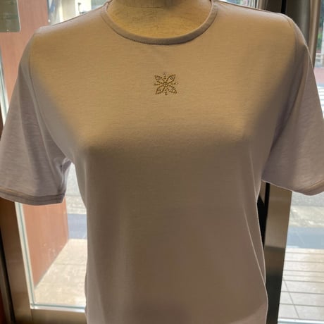 T/CラインストーンクールネックTシャツ/Cee asquait【半額以上割引】