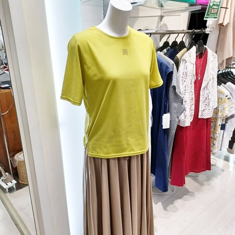 T/CラインストーンクールネックTシャツ/Cee asquait【半額以上割引】
