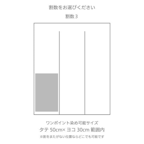 ワンポイント染め オリジナル白のれん 【幅80～120cm×LLサイズ丈】