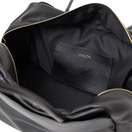 Simyon 【SIMYON】スクエアボストンBAG_Lサイズ:ブラック | MOMOKO STORE